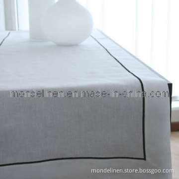 Neat Linen Table Runner with Hand Hemstitch (TR-001)